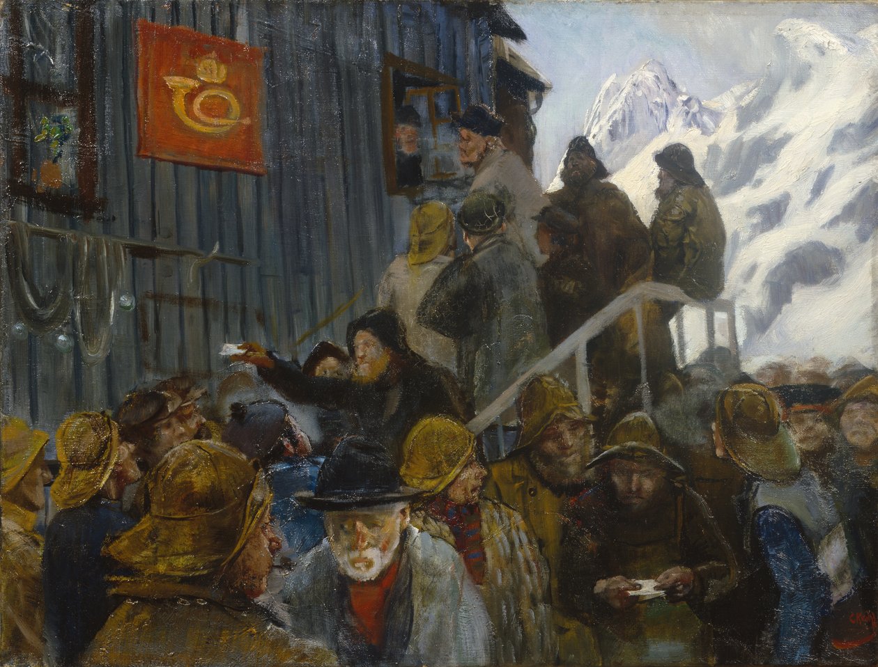 A posta érkezése (olaj, vászon) alkotó: Christian Krohg