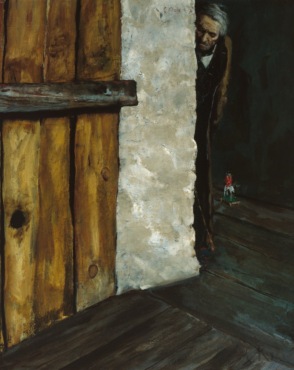 Erwartung (Nagyapák jönnek) alkotó: Christian Krohg