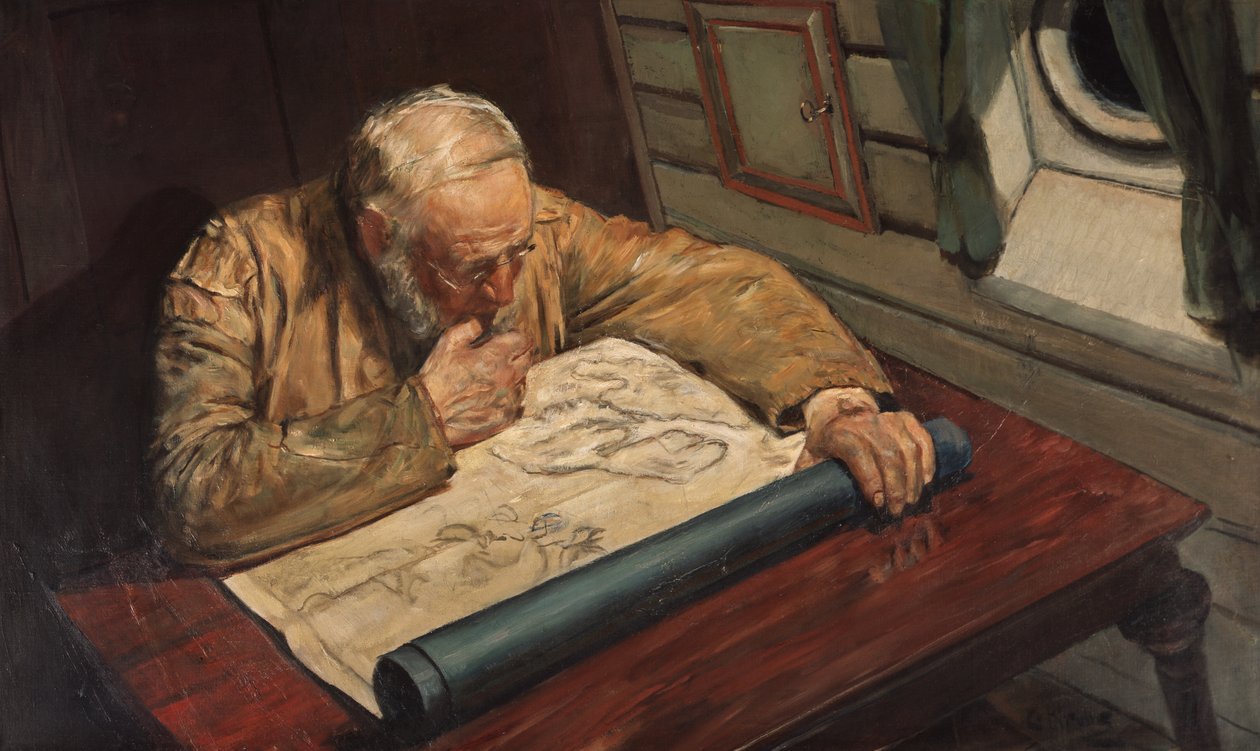 In The Chart House (painting) alkotó: Christian Krohg