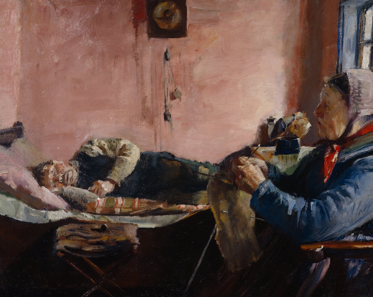 Egy skageni halászház belső tere alkotó: Christian Krohg