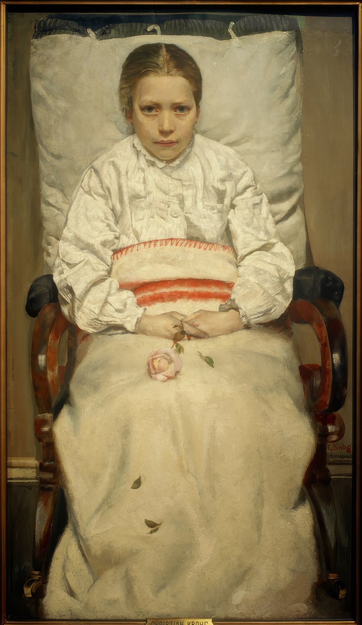 Beteg lány alkotó: Christian Krohg