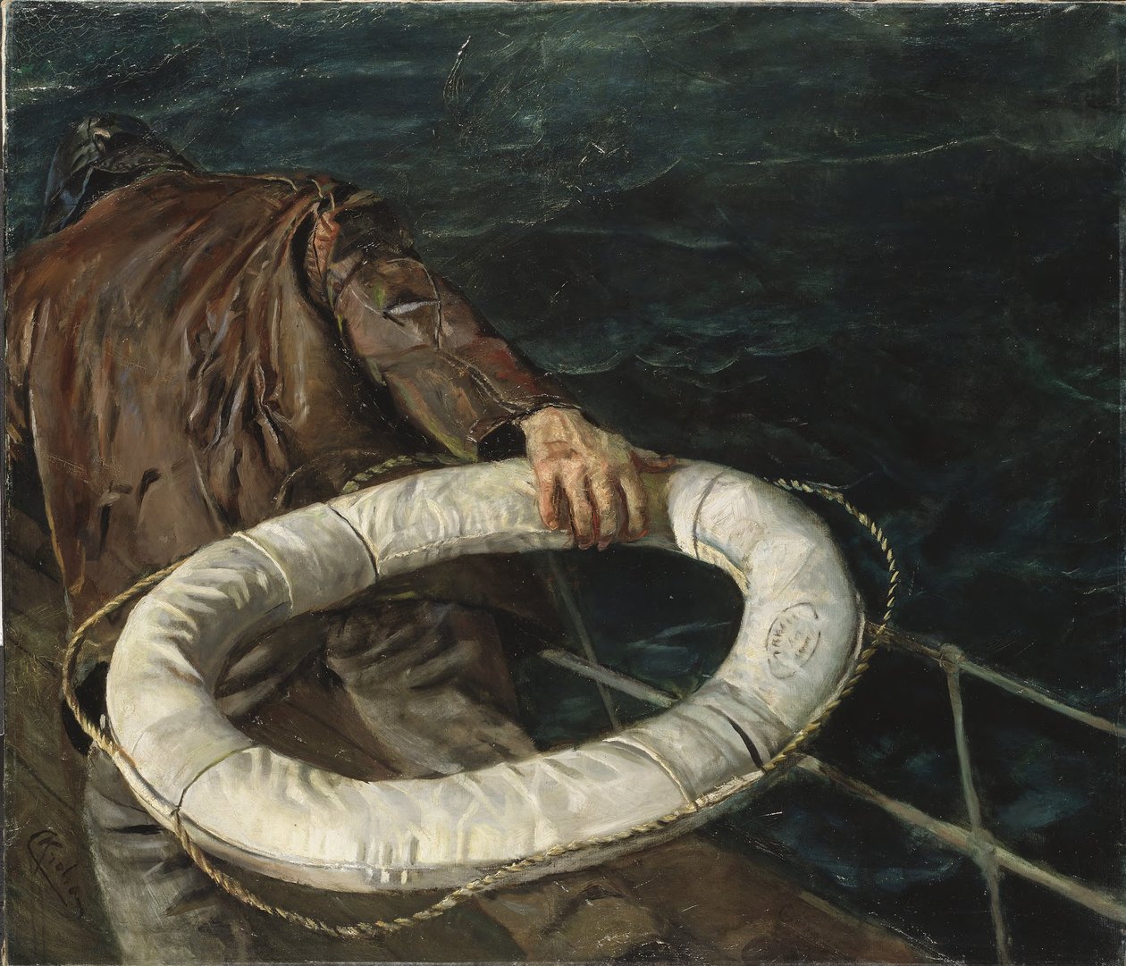 Ember a vízben alkotó: Christian Krohg