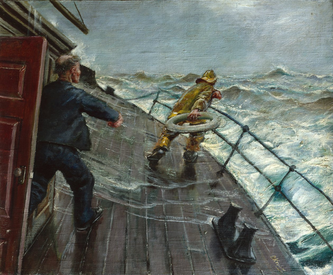 Férfi a fedélzeten (olaj, vászon) alkotó: Christian Krohg