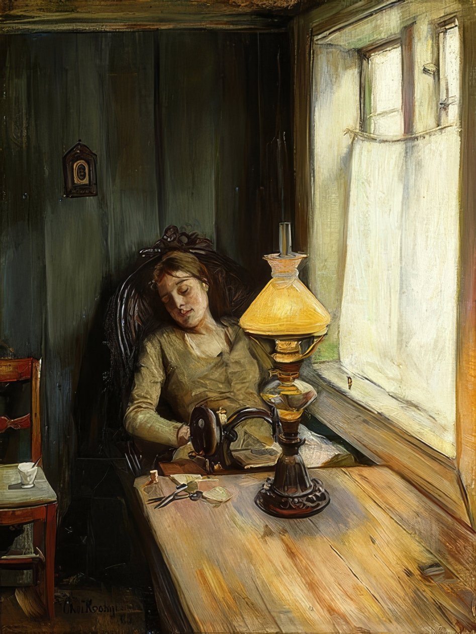 Fáradt. 1885 alkotó: Christian Krohg