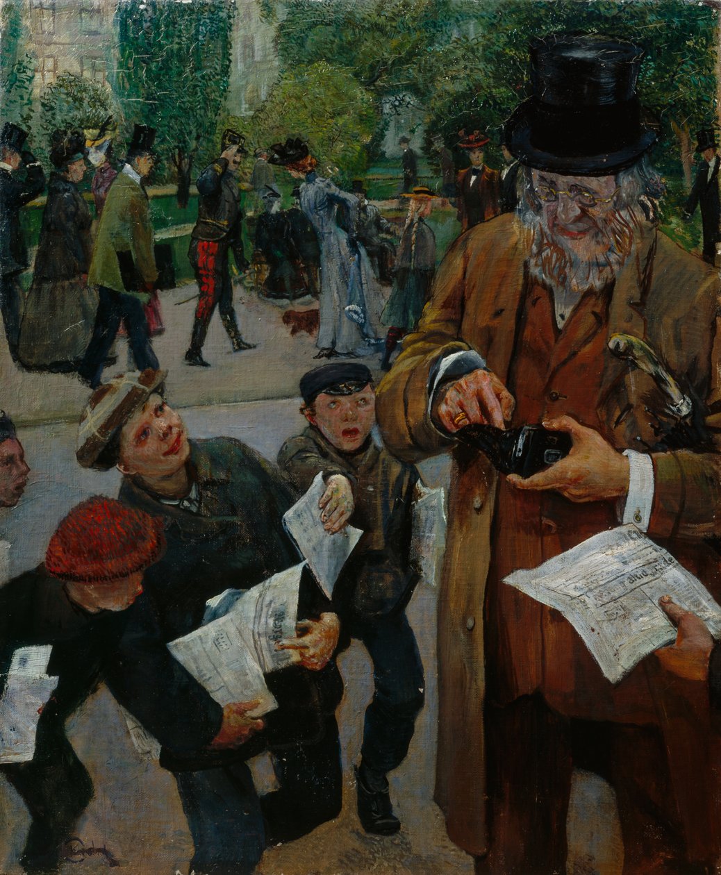 Újságos fiúk alkotó: Christian Krohg