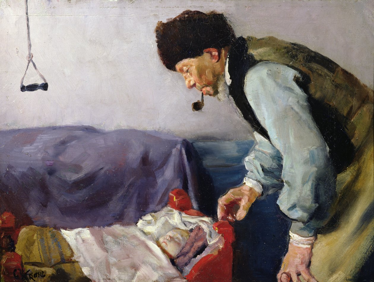 Niels Haihede és a kis Sophus alkotó: Christian Krohg
