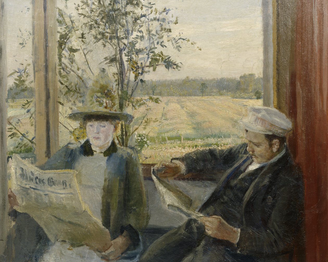 Oda Krohg A világ sétáját olvassa (olaj, vászon) alkotó: Christian Krohg