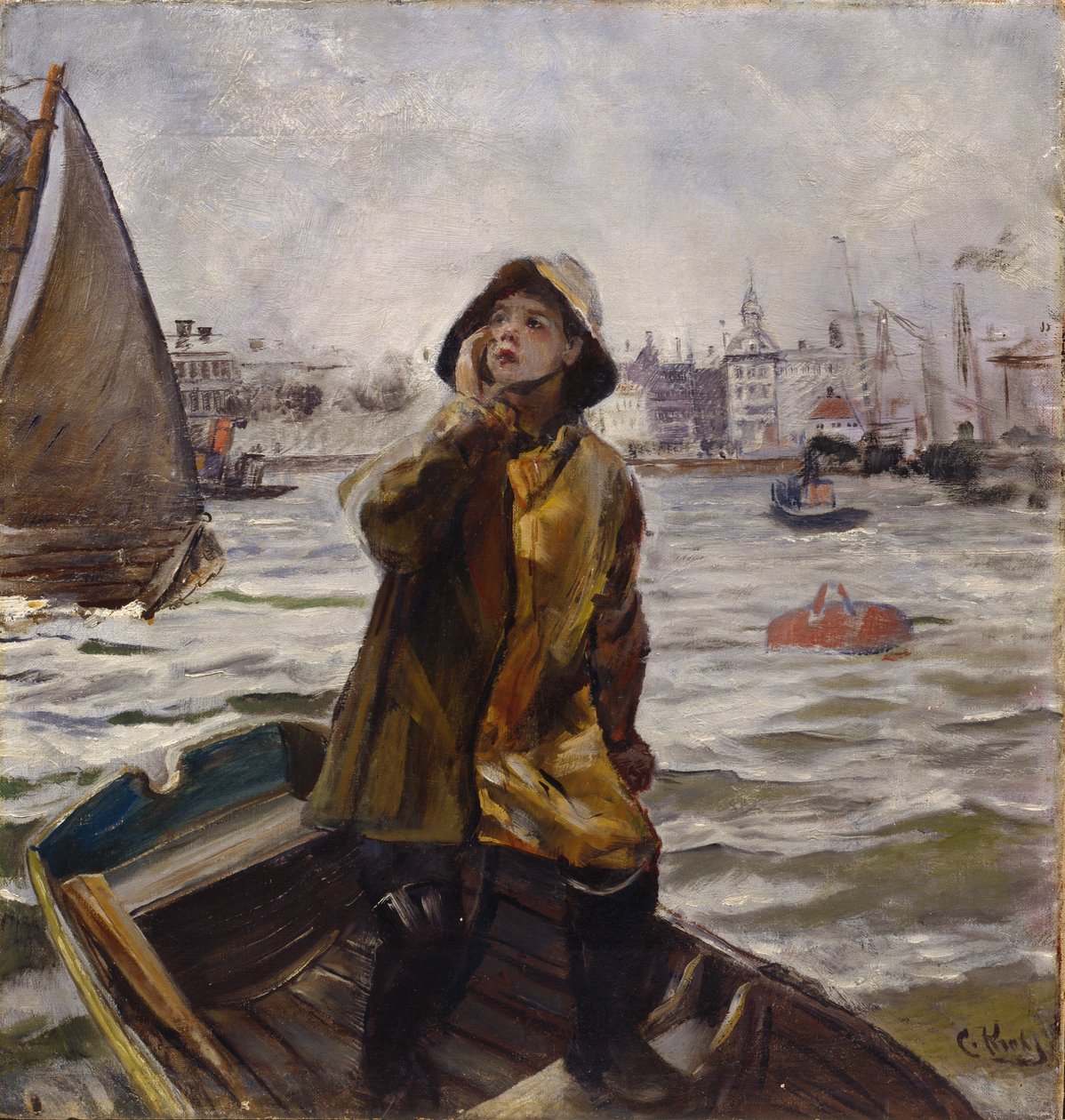 Pilóta fiú, Bergens Bay alkotó: Christian Krohg
