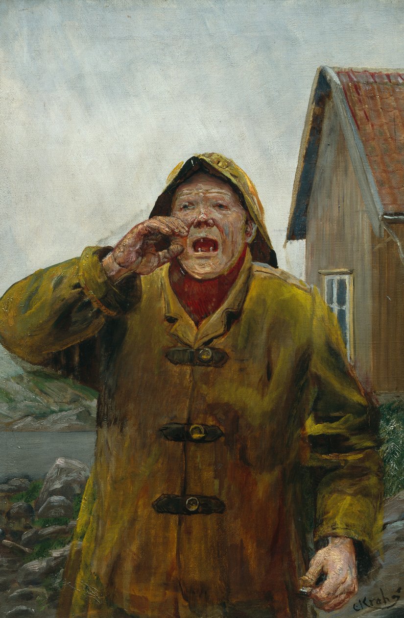 Kiabáló halász (festmény) alkotó: Christian Krohg