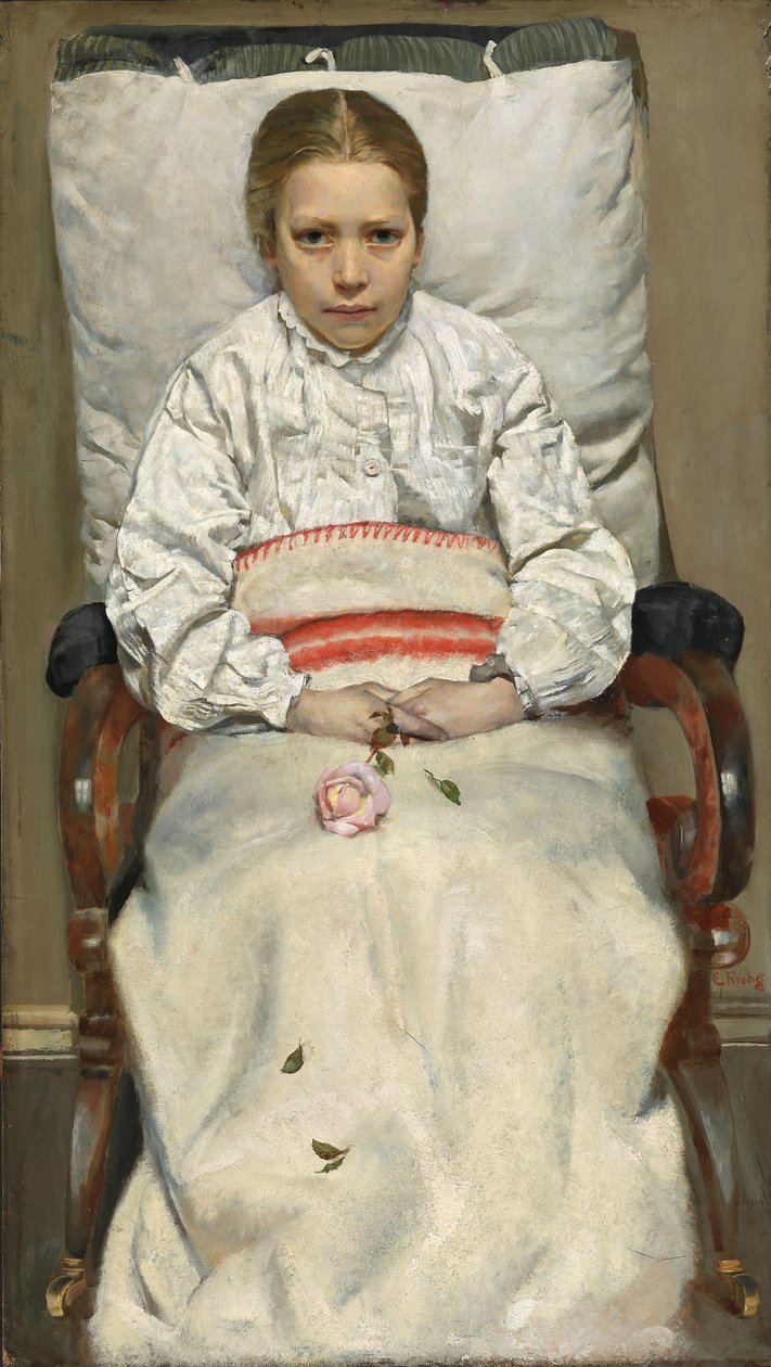 Beteg lány alkotó: Christian Krohg