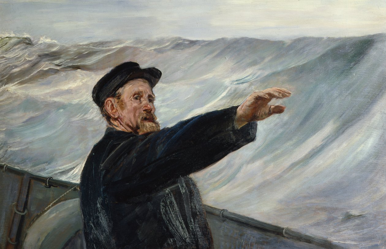 Vihar (olaj, vászon) alkotó: Christian Krohg