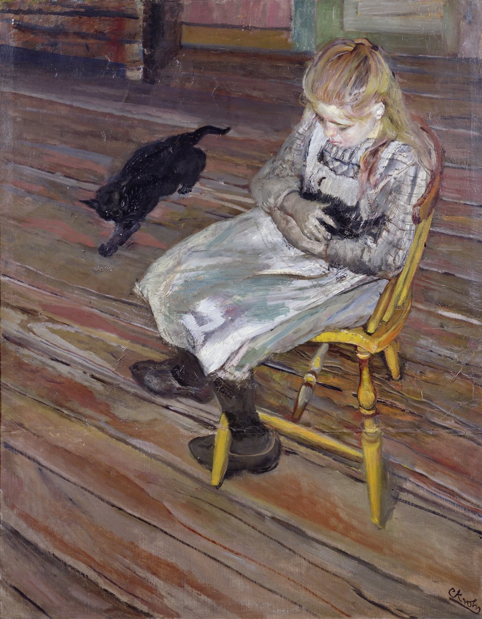A lány a macskákkal alkotó: Christian Krohg