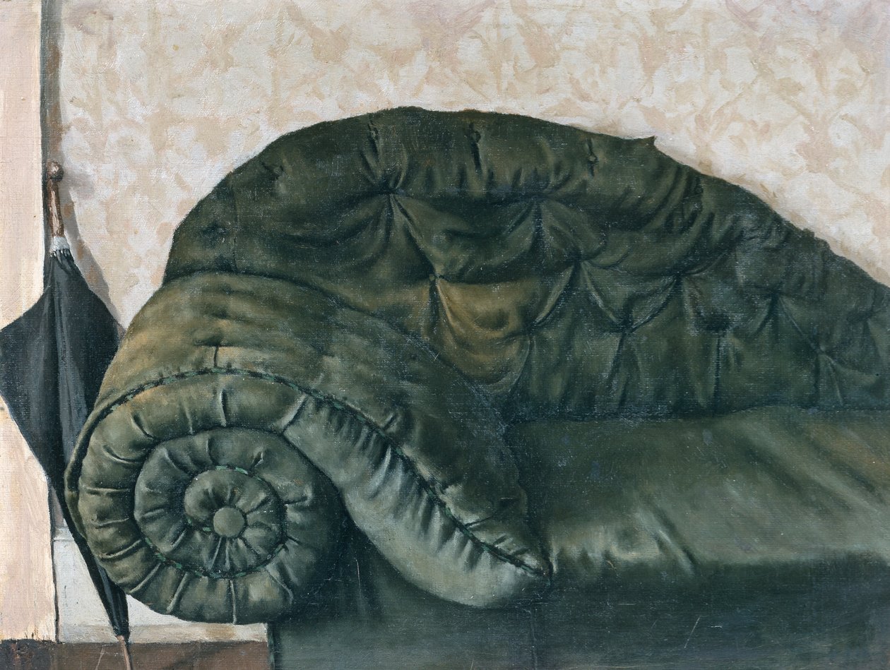 kanapé és esernyő (festmény) alkotó: Christian Krohg