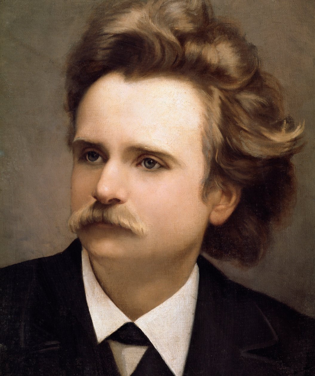 Edouard Hagerup Grieg (1843-1907) norvég zeneszerző portréja Részlet. Festménye: C.M. Ross (XIX. század). Nápolyi Zenei Konzervatórium San Pietro a Majella alkotó: Christian Meyer Ross