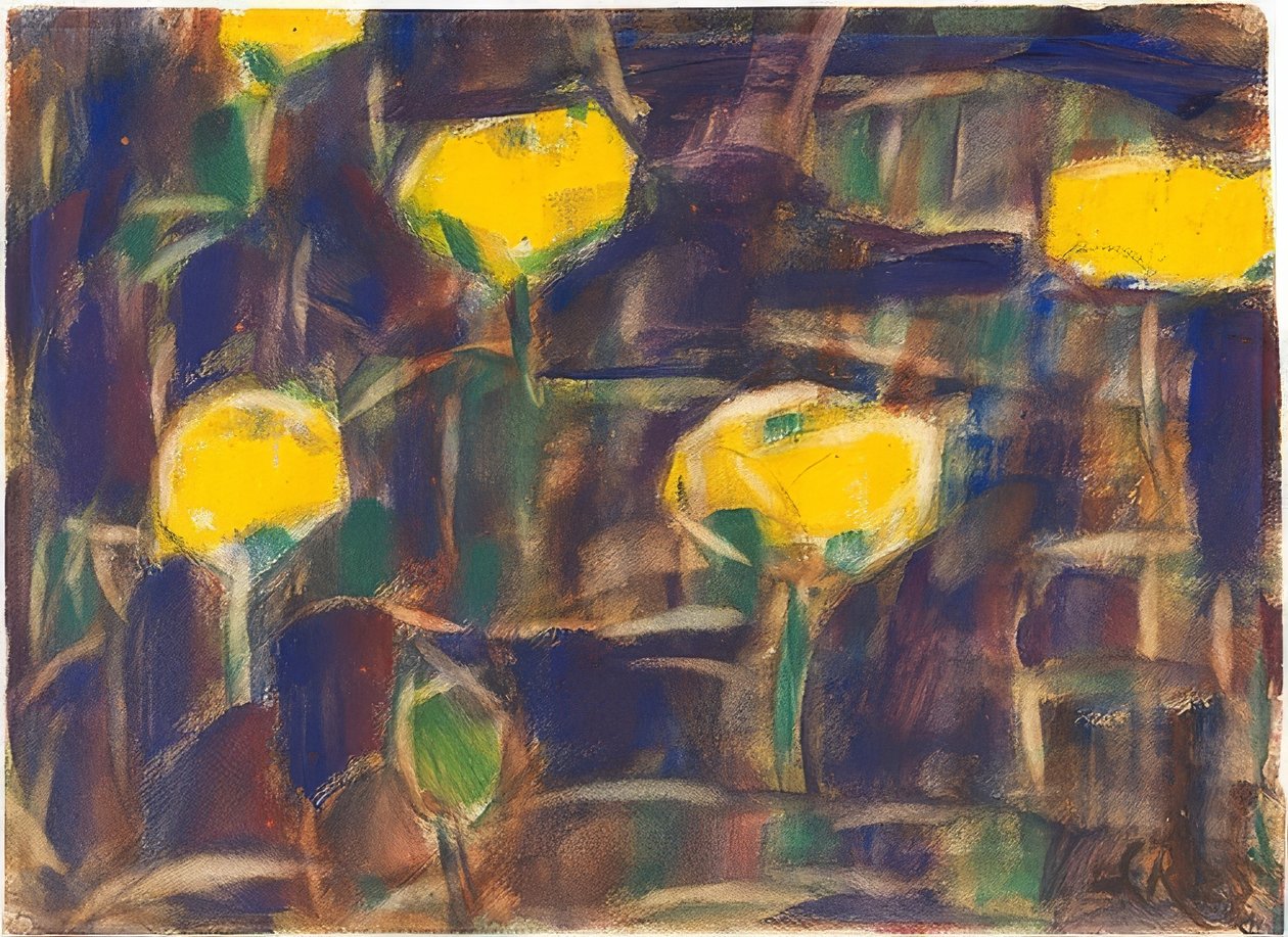 Vízililiom. 1925 alkotó: Christian Rohlfs
