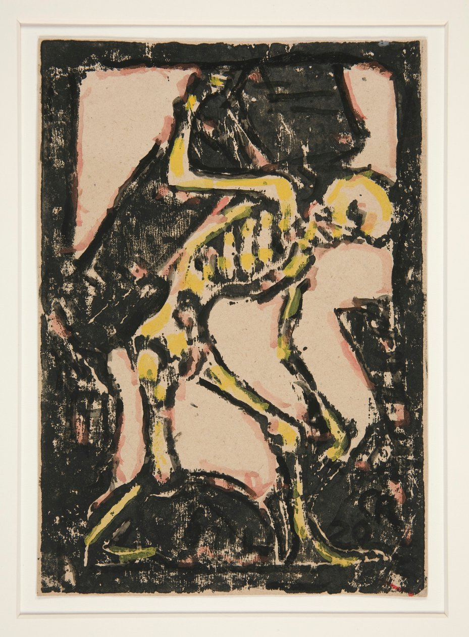 Tod mit Sarg (Halál koporsóval) alkotó: Christian Rohlfs