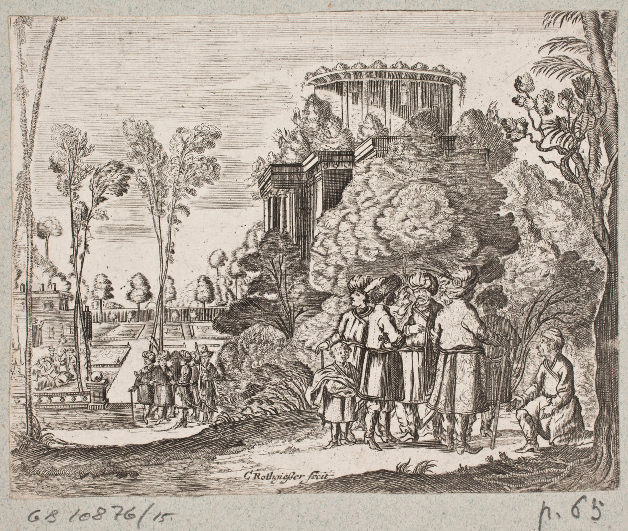 Illusztráció: Adam Olearius: „Perzsa Rosenthal, Schich Saadi zseniális költő […]”, Schleswig 1660 alkotó: Christian Rothgiesser