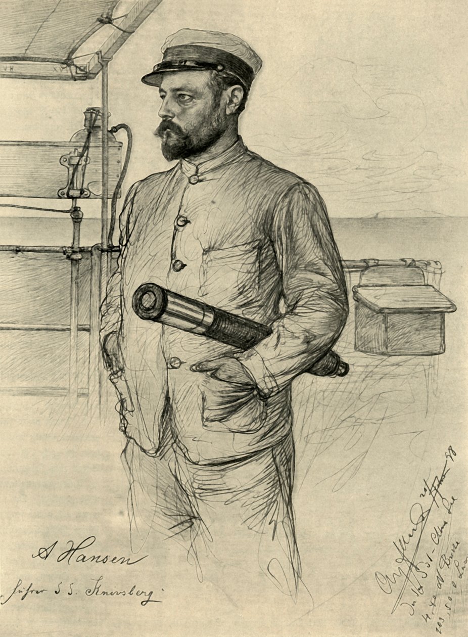 Hansen, első tiszt a Knivsbergen, Dél-kínai-tengeren, 1898. alkotó: Christian Wilhelm Allers