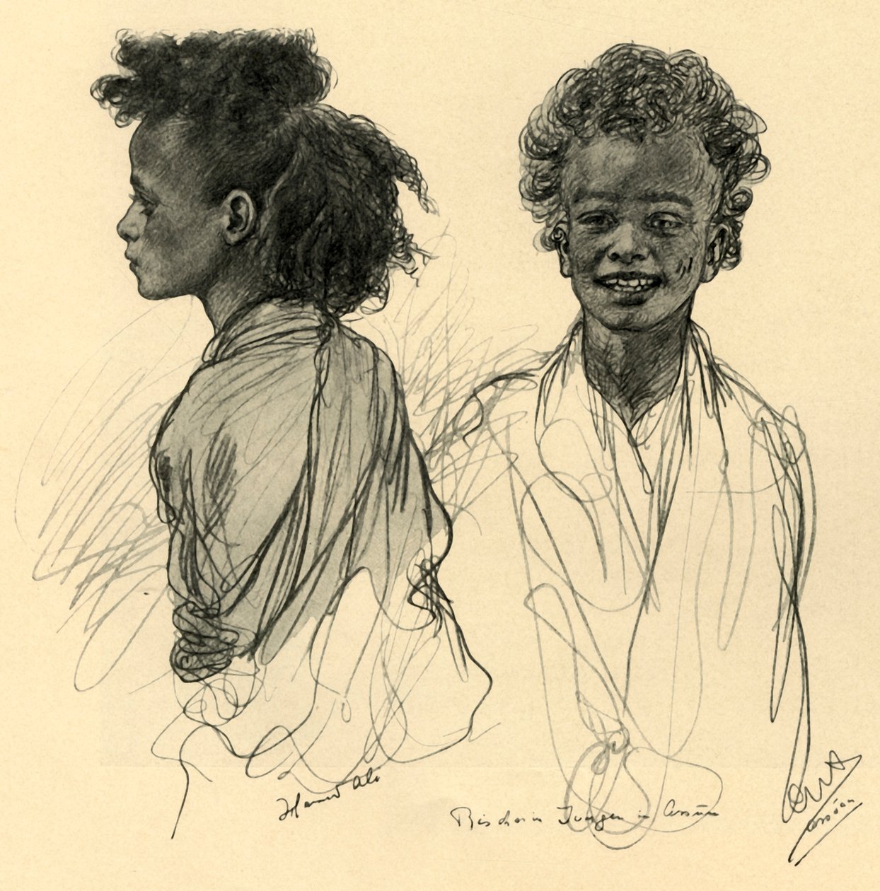 „Beduin Boys in Assuan”, 1898. 30. o alkotó: Christian Wilhelm Allers