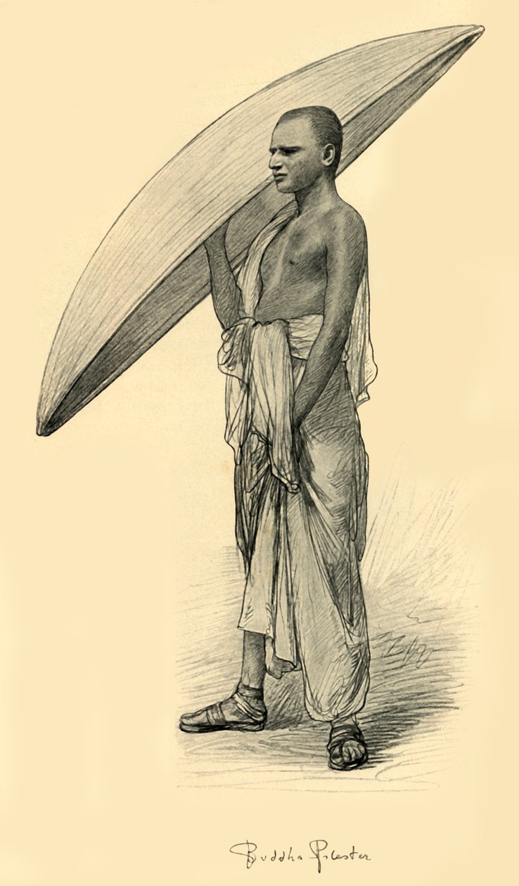 Buddhista, Ceylon, 1898. alkotó: Christian Wilhelm Allers
