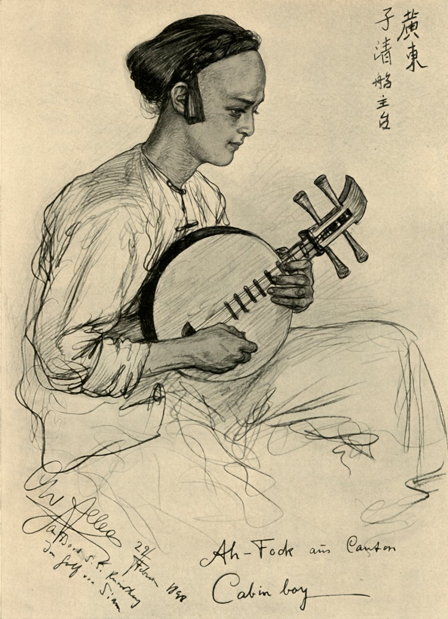 Kabinfiú, Ah-Fook az SS Knivsberg 1898 fedélzetén. alkotó: Christian Wilhelm Allers