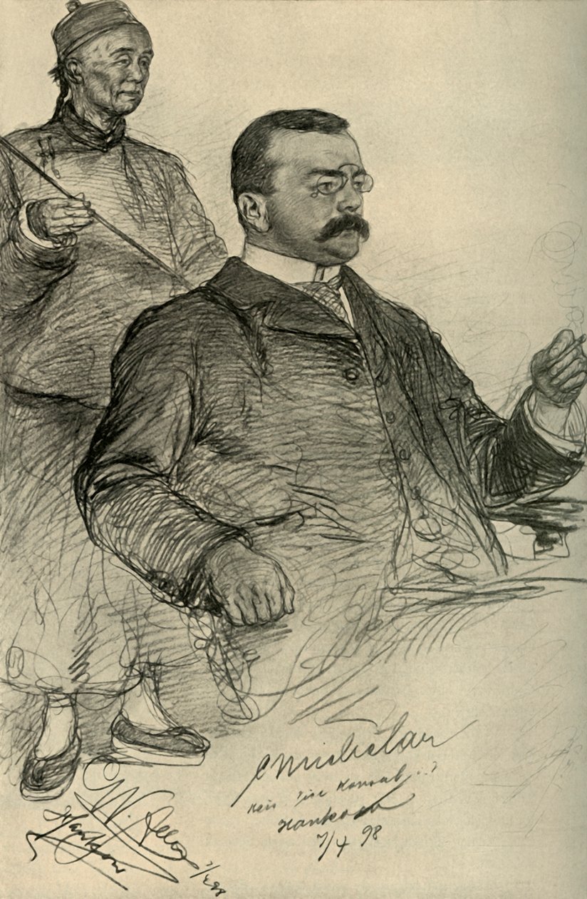 Európai férfi, Hankow, Kína, 1898. alkotó: Christian Wilhelm Allers