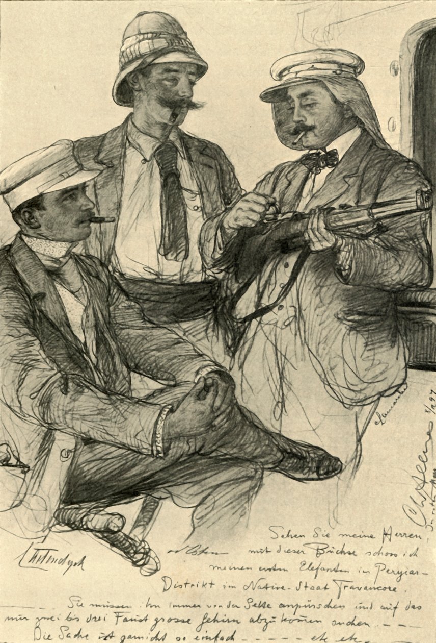 Európaiak a hajó fedélzetén, 1898. alkotó: Christian Wilhelm Allers