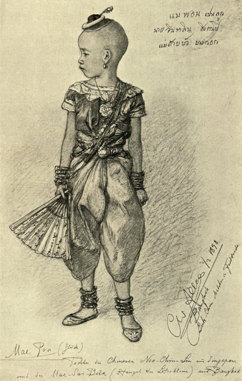 Mae Pon – kínai lány, Bangkok, 1898. alkotó: Christian Wilhelm Allers