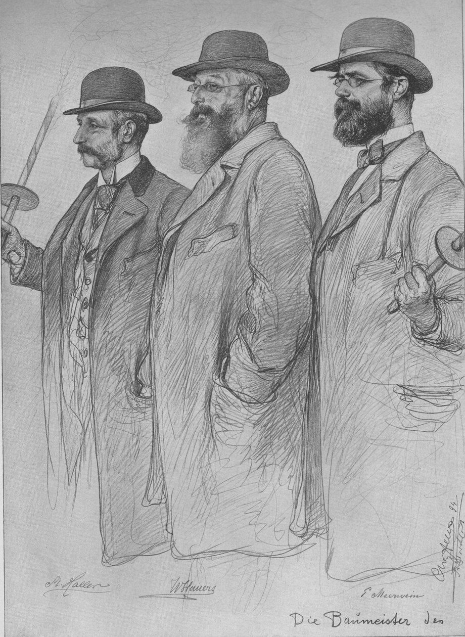 Martin Haller, Wilhelm Hauers, Wilhelm Emil Meerwein alkotó: Christian Wilhelm Allers