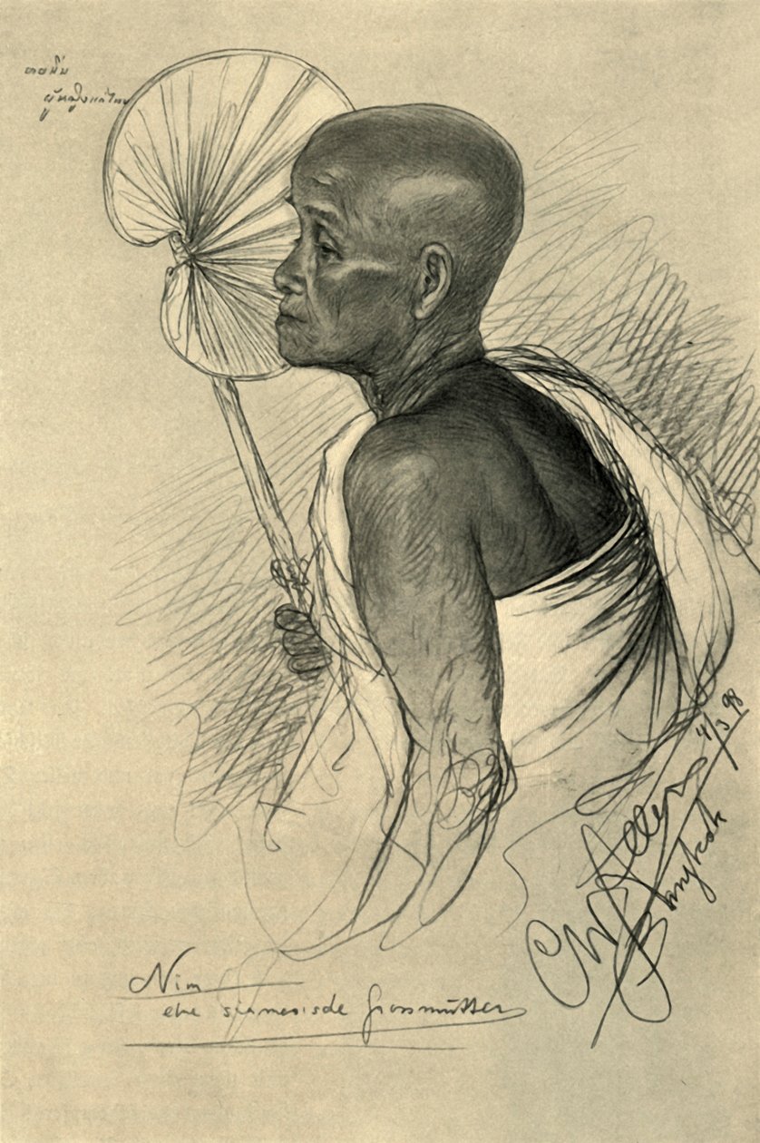 Nim - sziámi nagymama, Bangkok, 1898. alkotó: Christian Wilhelm Allers
