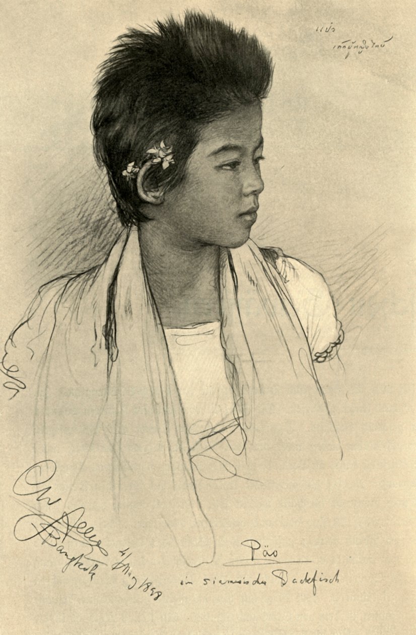 Päo – tinédzser lány, Bangkok, 1898. alkotó: Christian Wilhelm Allers