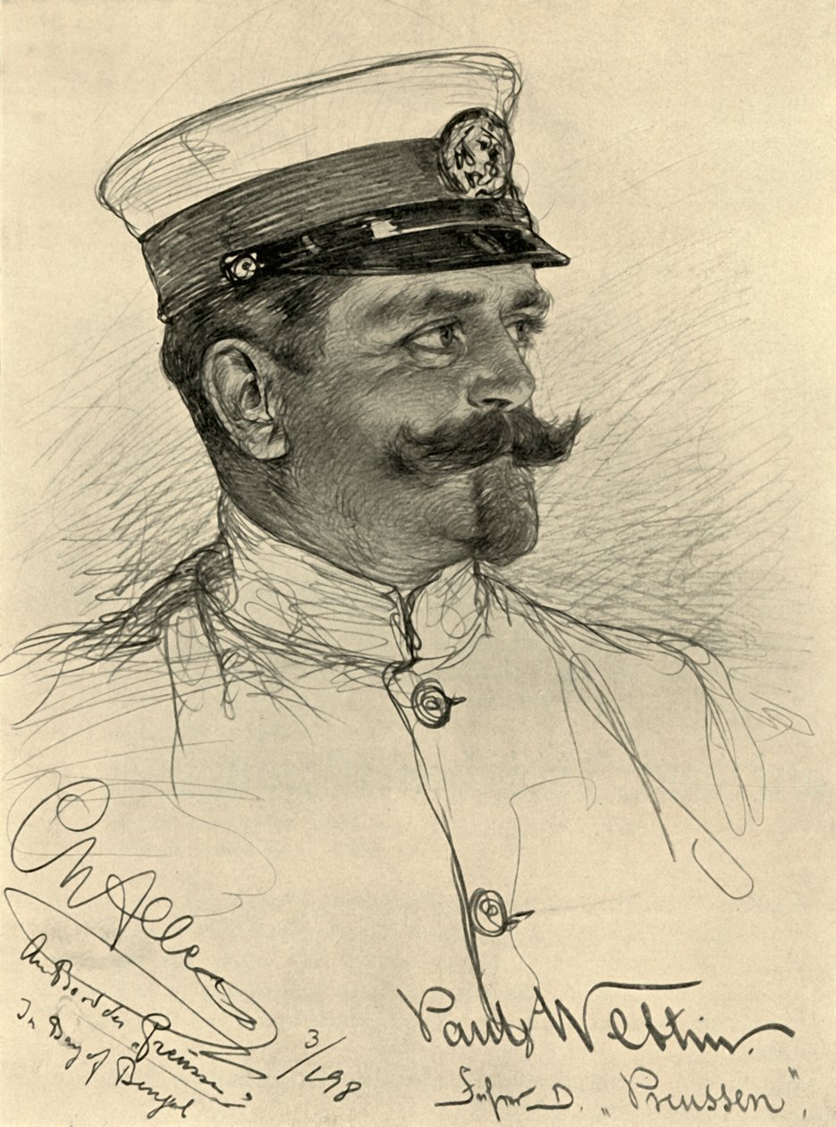Paul Wettin – a „Preussen” legénységének tagja, a Bengáli-öbölben, 1898. alkotó: Christian Wilhelm Allers