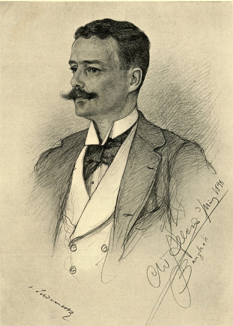 Férfi portréja, Bangkok, 1898. alkotó: Christian Wilhelm Allers