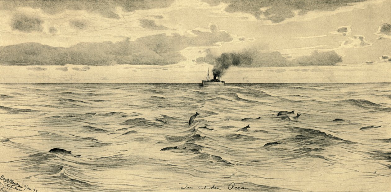 Gőzhajó az Indiai-óceánon, 1898. alkotó: Christian Wilhelm Allers
