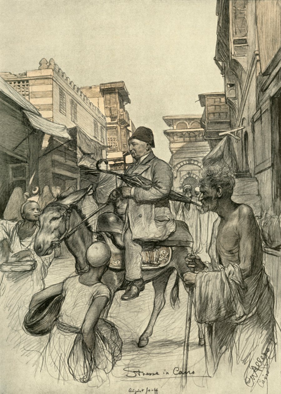 Utca Kairóban, 1898. alkotó: Christian Wilhelm Allers