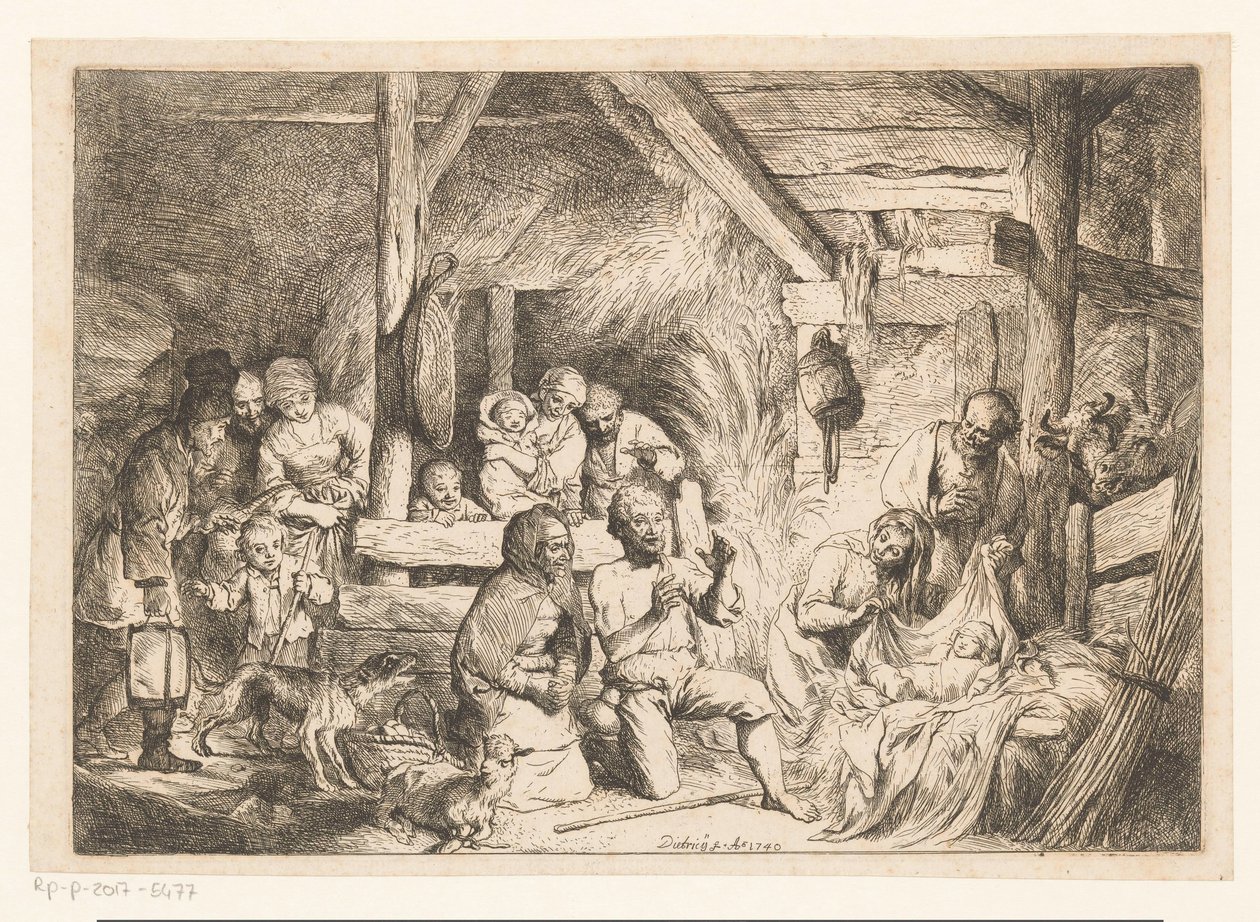A Pásztorok imádata alkotó: Christian Wilhelm Ernst Dietrich