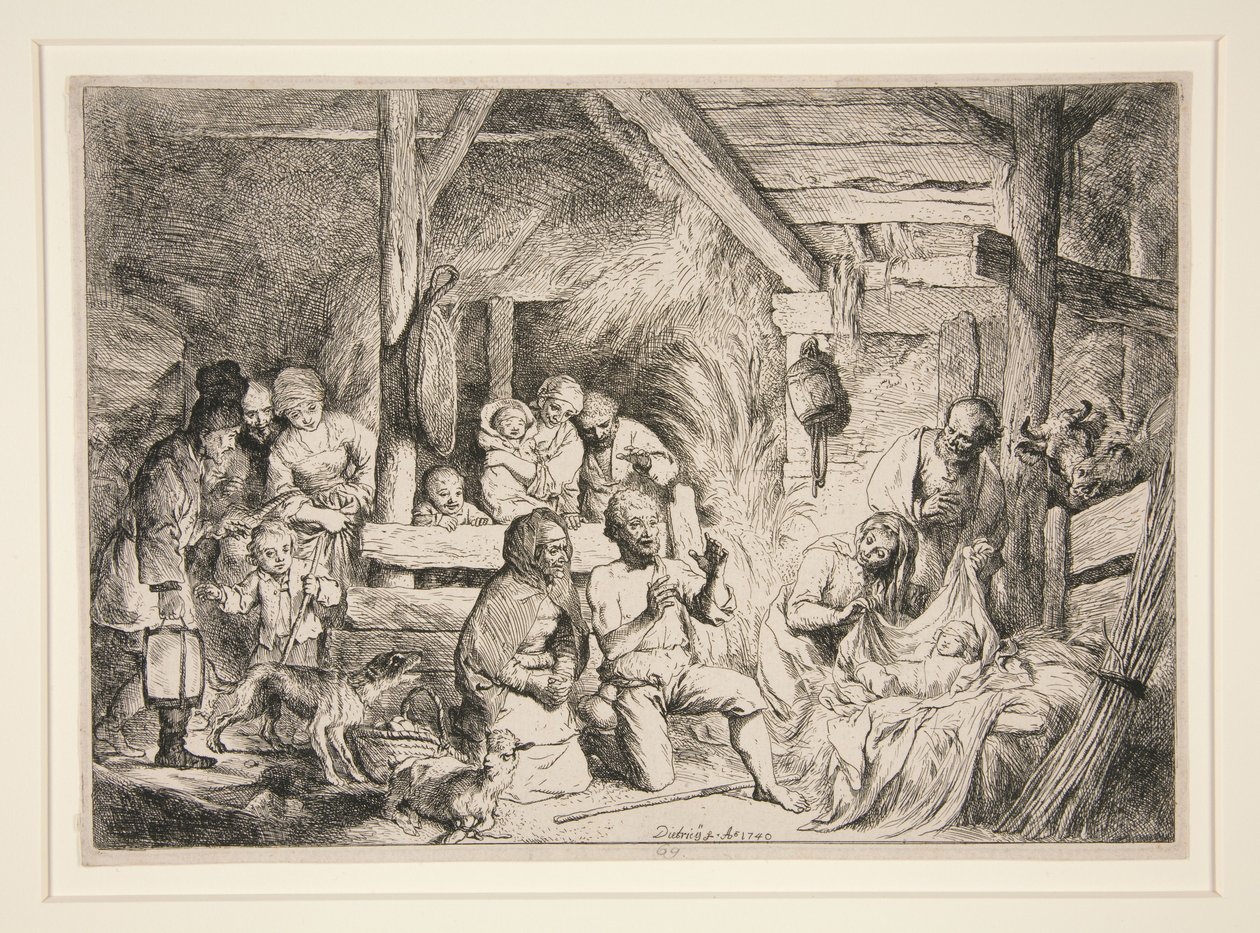 A pásztorok imádása alkotó: Christian Wilhelm Ernst Dietrich