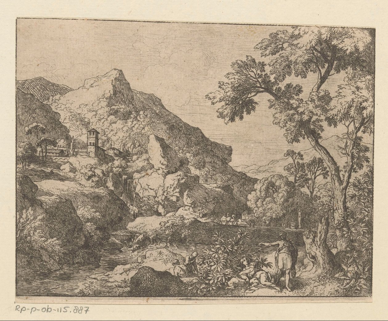 Árkádiai hegyi táj alkotó: Christian Wilhelm Ernst Dietrich