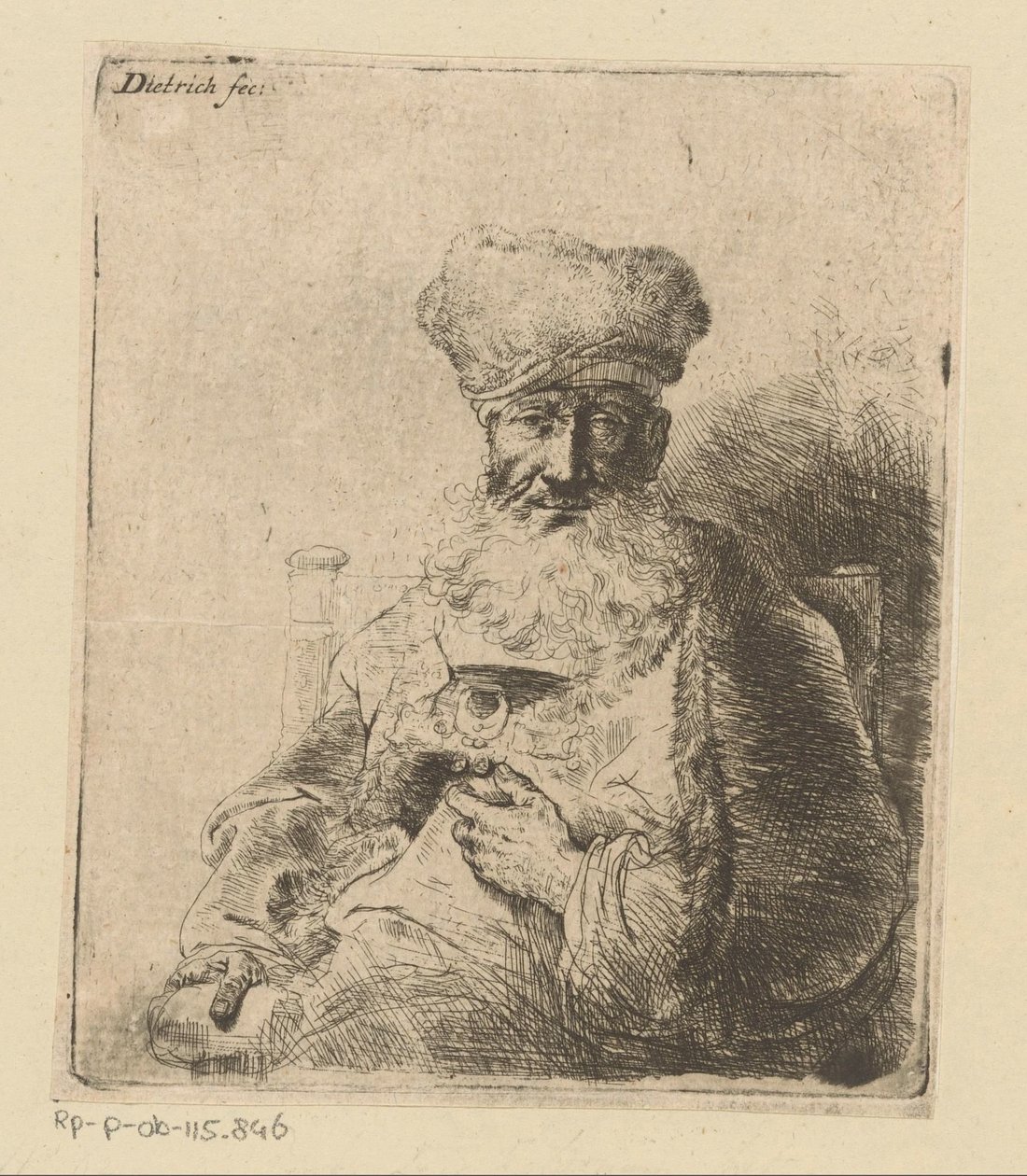 Egy zsidó pap mellszobra alkotó: Christian Wilhelm Ernst Dietrich