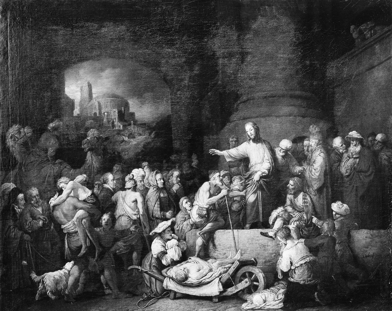 Krisztus gyógyítja a betegeket, 1742. alkotó: Christian Wilhelm Ernst Dietrich
