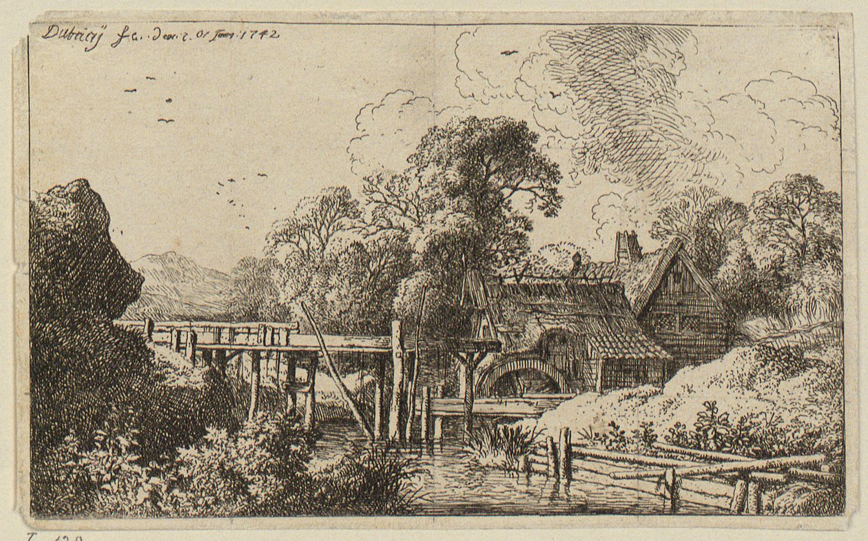 Malom magas vízcsatornával alkotó: Christian Wilhelm Ernst Dietrich