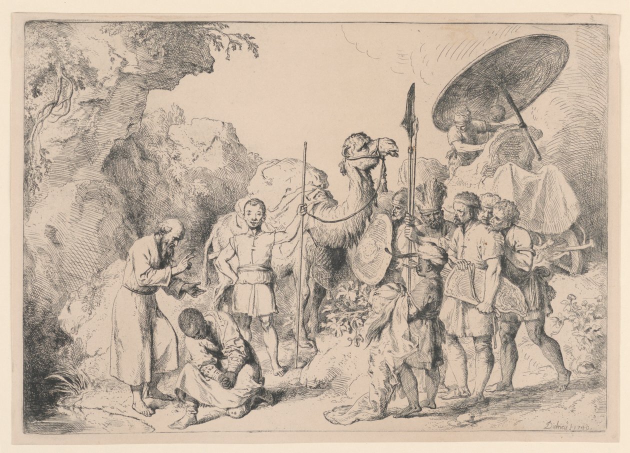 Az etiópiaiakat megkeresztelõ Szent Fülöp alkotó: Christian Wilhelm Ernst Dietrich