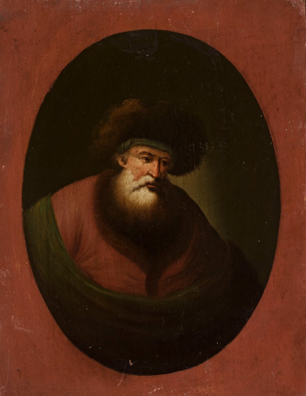 Öregember zöld szövettel alkotó: Christian Wilhelm Ernst Dietrich