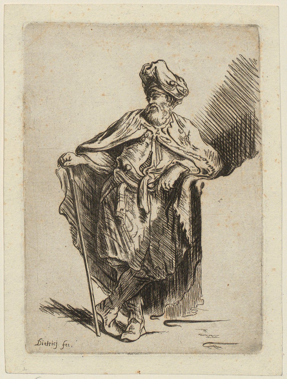 Álló keleti nő alkotó: Christian Wilhelm Ernst Dietrich