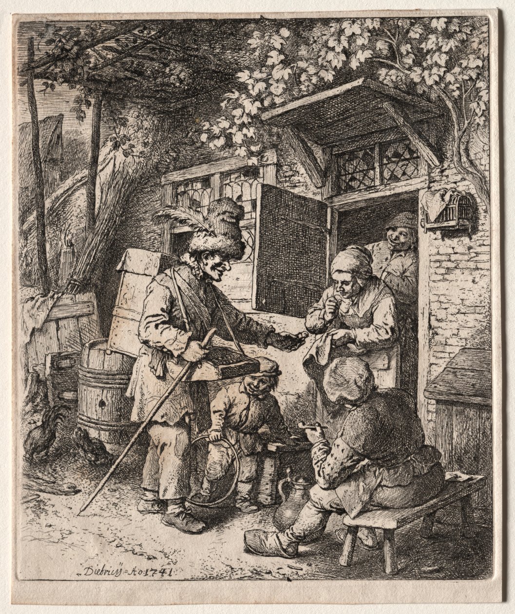 Peddlar, 1741. alkotó: Christian Wilhelm Ernst Dietrich