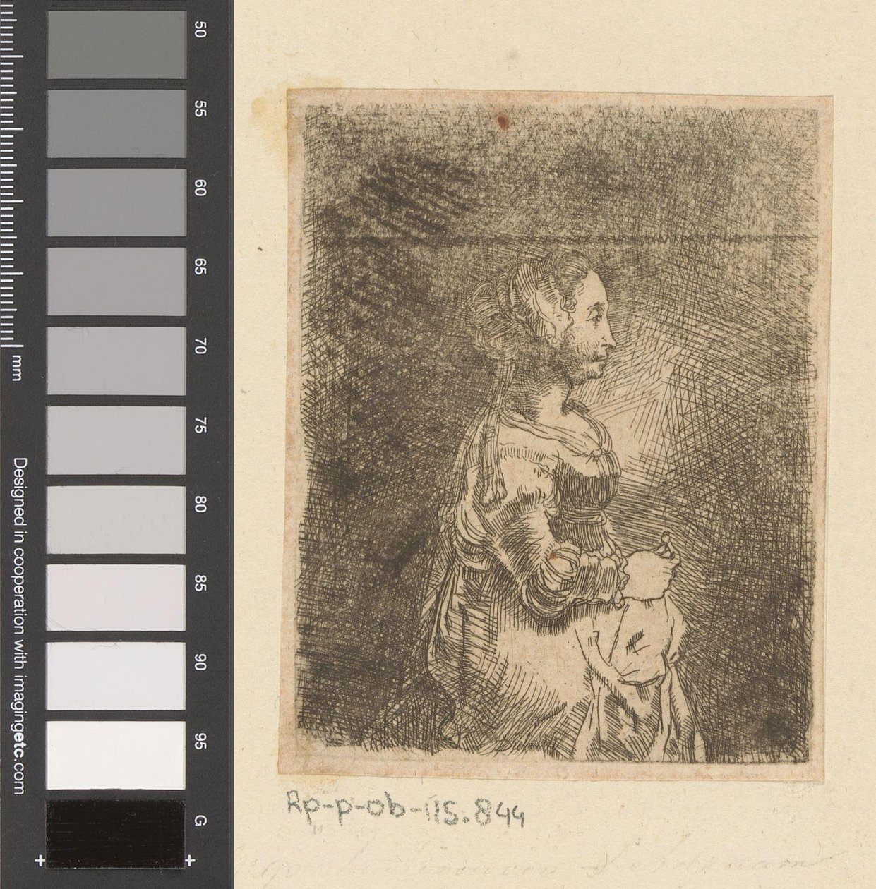 Nő gyűrűvel a kezében alkotó: Christian Wilhelm Ernst Dietrich