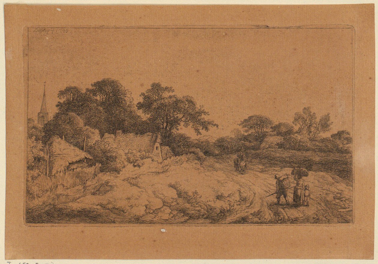 Weg hinter dem Dorf alkotó: Christian Wilhelm Ernst Dietrich