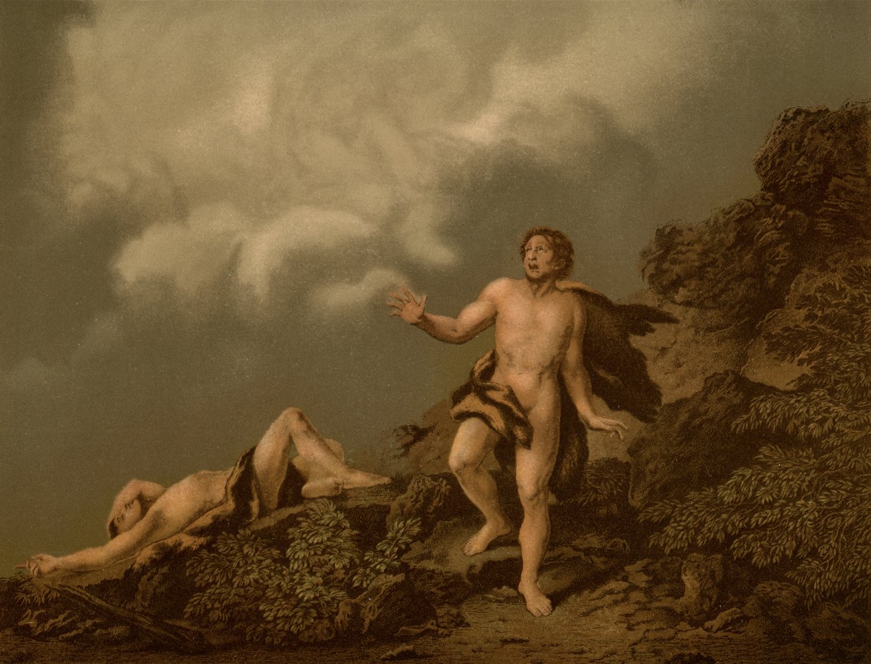 Cains testvérgyilkosság alkotó: Christian Wilhelm Ernst after Dietrich