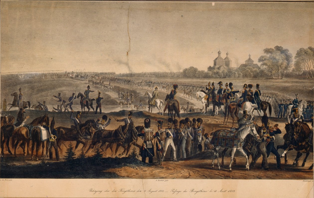A Dnyeperen való átkelés 1820-as évek 1812. augusztus 14-én alkotó: Christian Wilhelm Faber du Faur von