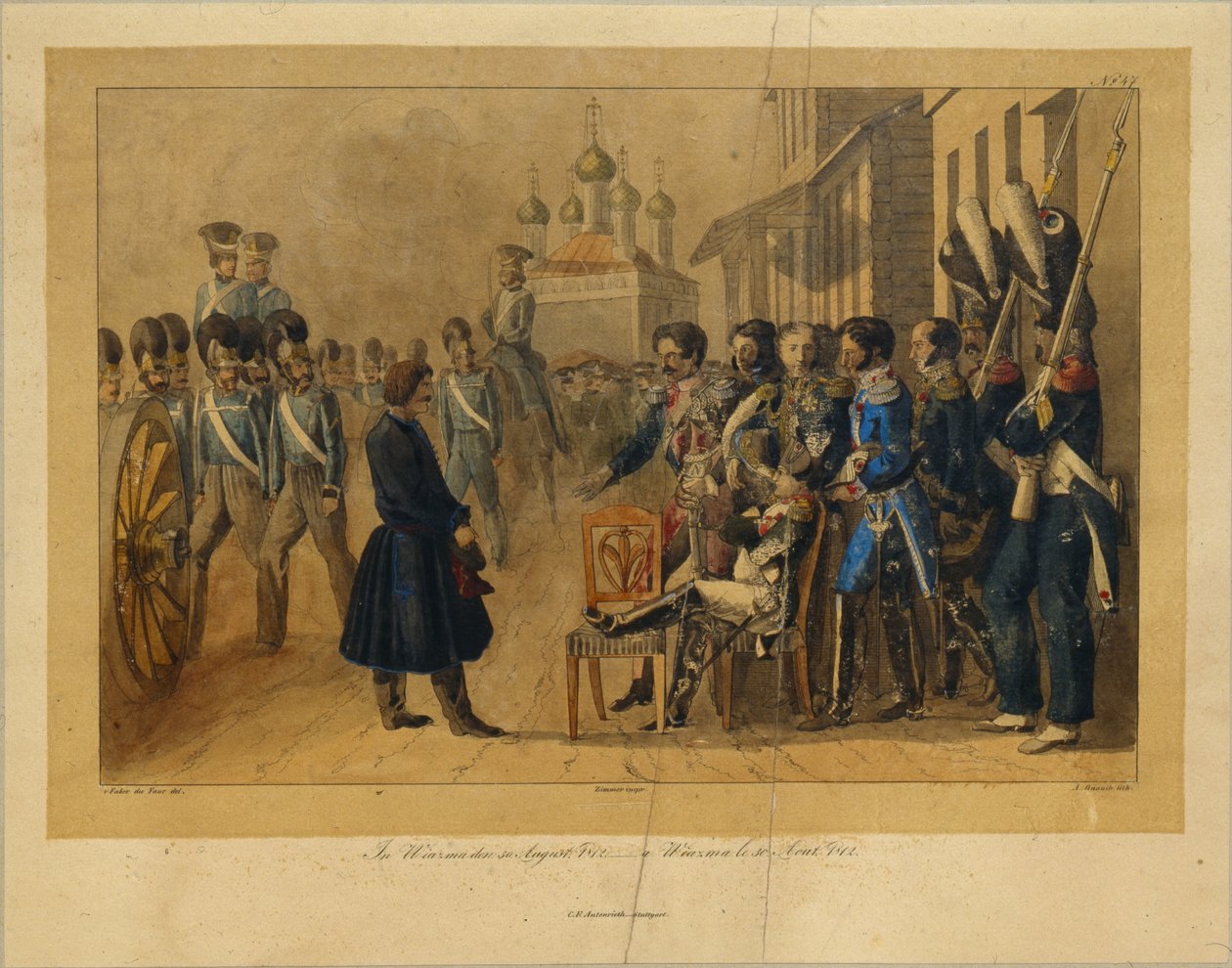 Vyazma 1820-as évek 1812. augusztus 30-án alkotó: Christian Wilhelm Faber du Faur von